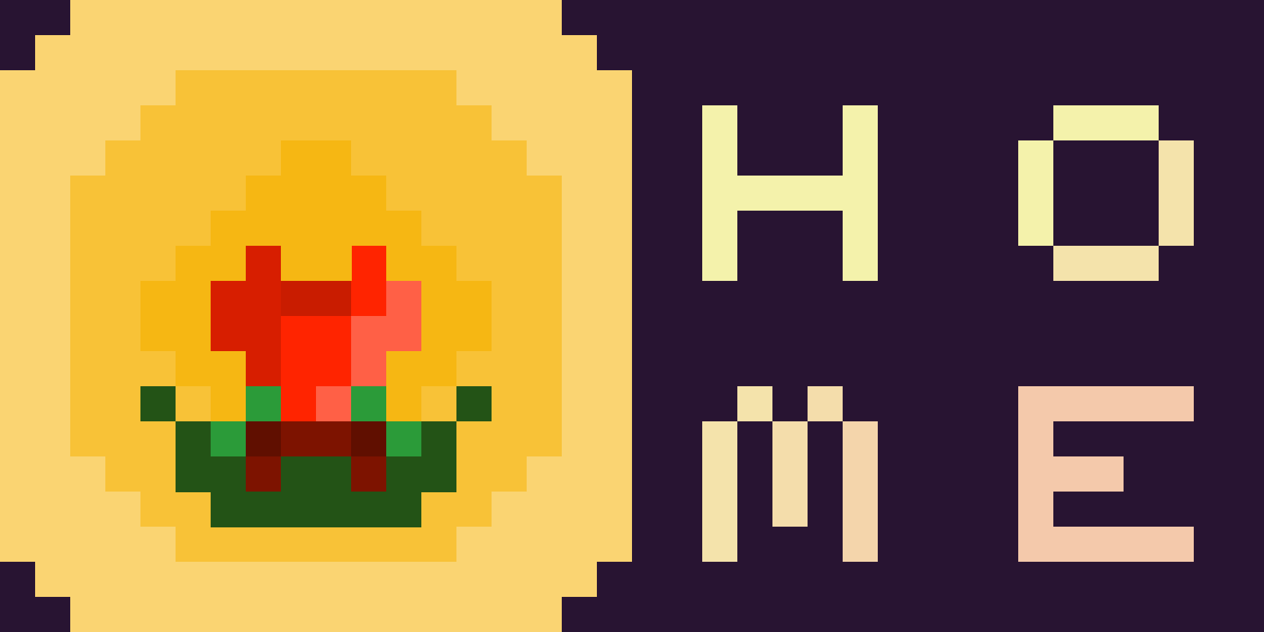It's the above site logo with the word 'dump' replaced with 'home'. The rose of the logo has been shrunk. This image is a button linking to the main section of the website